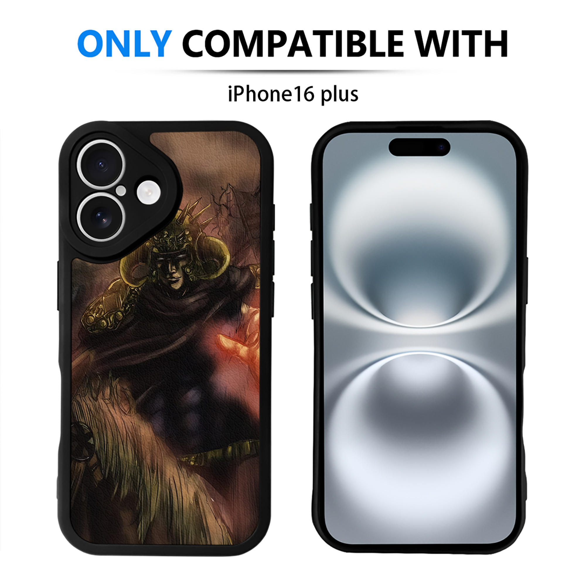 （画像用） 北斗の拳 Fist of the North Star 【iPhone 16シリーズ対応】シリコンスマホケース（レザー調） 材質：シリコン